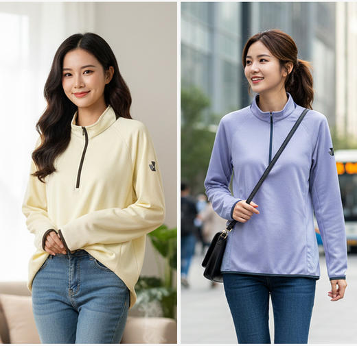 （动态高手）八角中空纱 国产Octa抓绒衫半拉链 男女款tbzg 商品图1