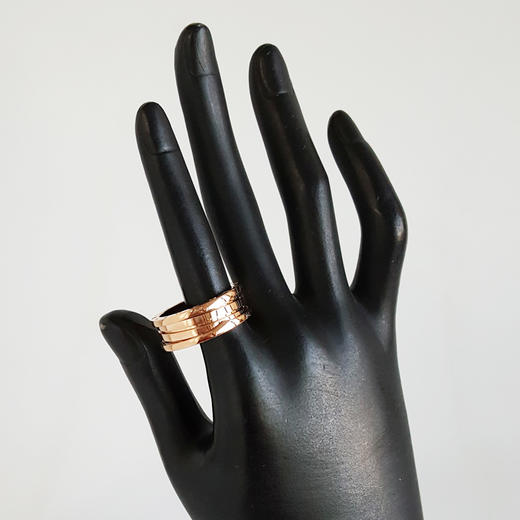 【95新】BVLGARI宝格丽B.zero1系列AN85240518K玫瑰金三环弹簧戒指65号中性款 101225NJS14 商品图6