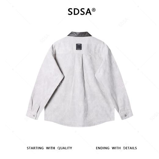 6016SDSA男士秋冬新款痞帅男装韩版扎染拼接翻领休闲长袖衬衫百搭衬衣 商品图5