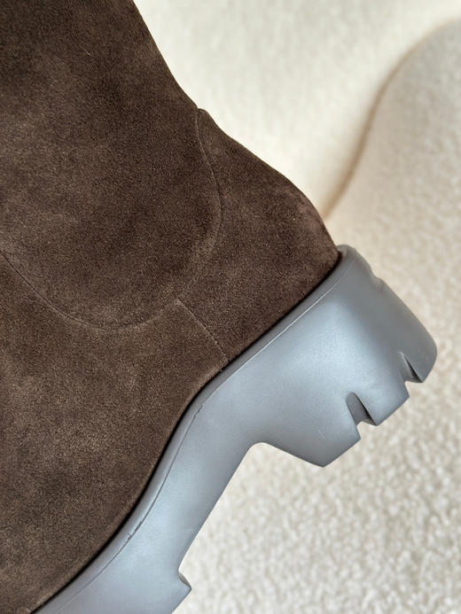 1222-3 渠道货 秦岚同款 GR头层小牛皮 超轻发泡厚底 炒鸡软糯高筒靴  长靴 商品图11