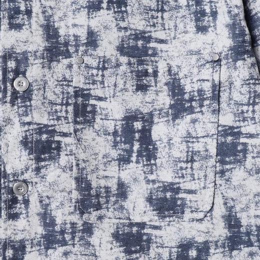 6015SDSA男士秋冬新款痞帅男装时尚简约磨破扎染翻领休闲衬衣百搭时尚 商品图3