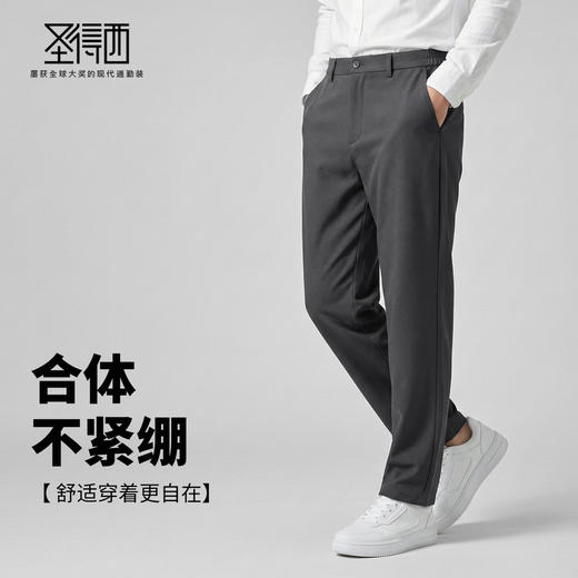 【鸭绒】圣得西2025年男士冬季休闲半松紧羽绒裤保暖通勤外穿长裤 商品图2