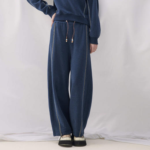 谜底香蕉裤长裤2026年春季新品橡筋腰头包容宽松舒适女261MK0079 商品图0