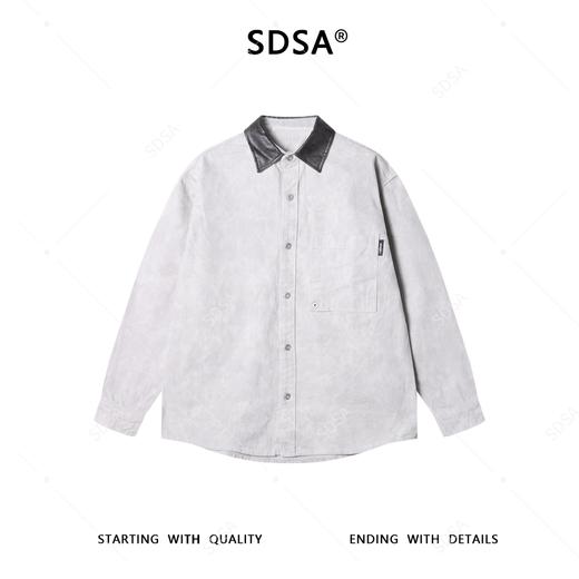 6016SDSA男士秋冬新款痞帅男装韩版扎染拼接翻领休闲长袖衬衫百搭衬衣 商品图1