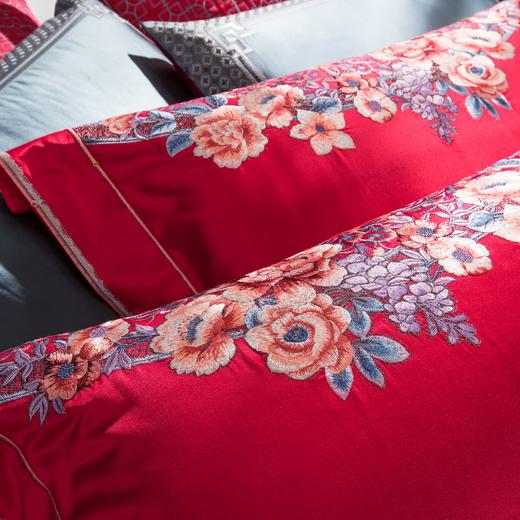 恐龙家纺TG 【凤求凰】涤棉大提花婚庆八件套 商品图4