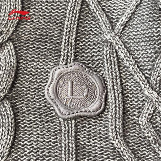 李宁25冬季新款男女韦德系列简约百搭舒适套头连帽编织衫AMBV293 商品图2