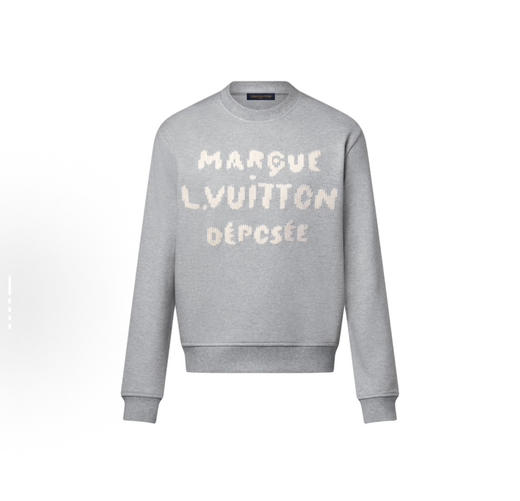 L-H （男装）签名刺绣灰卫衣 商品图0