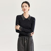 「高货wl」全新升级【铂金会员183/天猫249/差价66】(12234)洛诗琳气质绵羊毛混纺上衣2025秋冬亮钻翻领针织打底衫 商品缩略图2