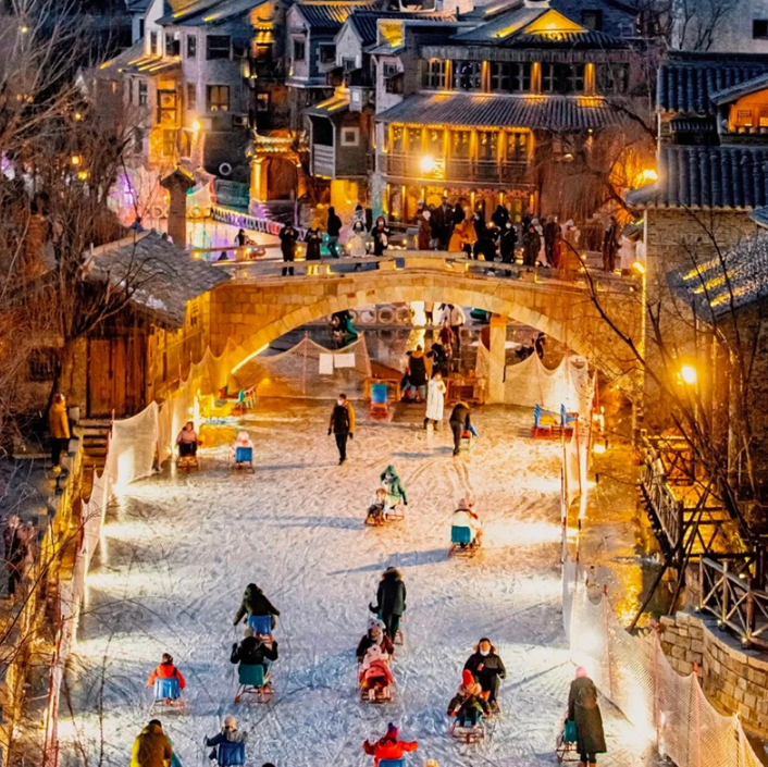 元旦2天【 古北水镇+桃源仙谷】浪漫北国水乡小镇-桃源仙谷气泡冰&冰瀑布