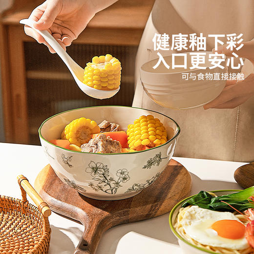 摩登主妇釉下彩汤碗家用面碗泡面碗2025新款高颜值碗餐具陶瓷大碗 商品图4