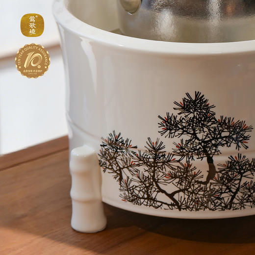 【莺歌烧旗舰店】染付绣绘竹节火钵·钛壶套装 商品图2