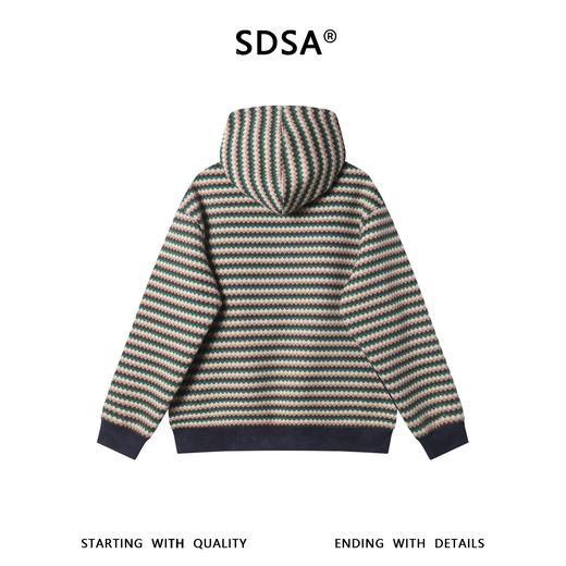 WY1539SDSA男士秋冬新款痞帅男装潮牌扎染拼接针织连帽卫衣百搭时尚上衣 商品图5