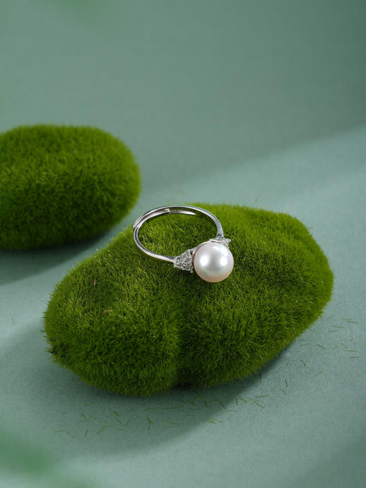 子佩集【三角星芒】银S925珍珠戒指【HJYJZ002】8mm珠三角2512 商品图3