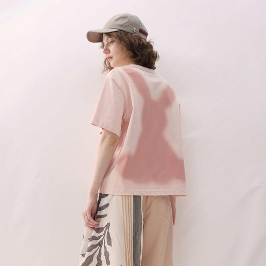 谜底兔子T恤短袖2026年春季新品趣味宽松立体耳朵俏皮女261MT0057 商品图2