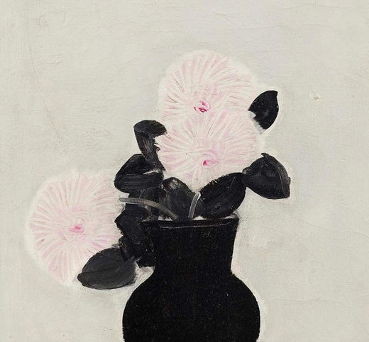 独角鹿西洋古董2018年中国台湾耿画廊授权制作出品著名旅法艺术家常玉签名创作限量版画作品《黑瓶与菊花》 商品图3