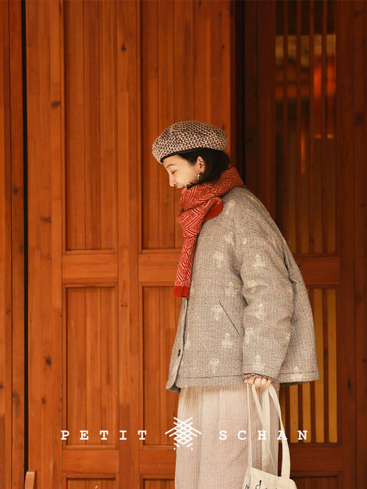 PETIT SCHAN小闪 CLO#1000 Blossom 芳华 意大利提花绵羊毛棉服秋冬外套 商品图4