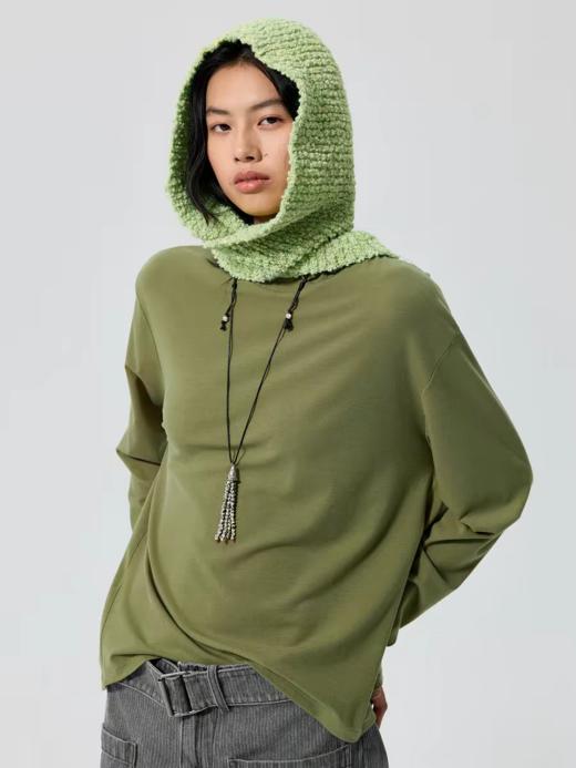 Simple Project/A25276/“羔羊”肌理连帽围巾 商品图1