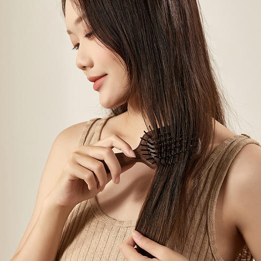 初心| 迷你方形气垫梳胡桃木 商品图2