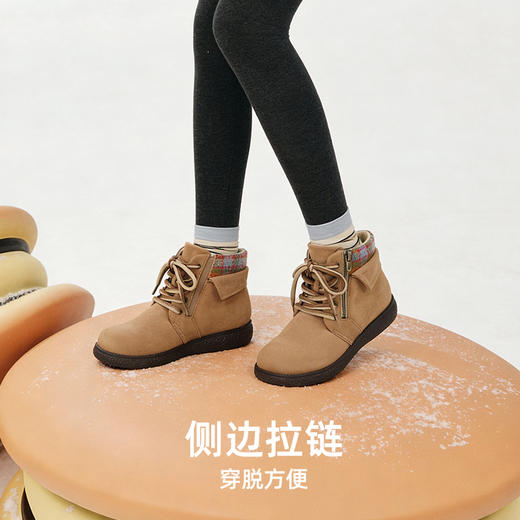 Pansy盼喜女鞋短靴超轻舒适加宽百搭保暖高帮鞋【HZ】 商品图3