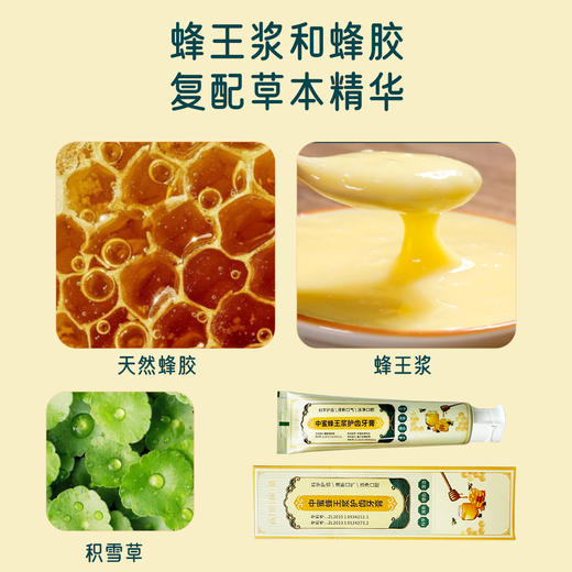 中蜜蜂王浆护齿牙膏100g  2支 商品图3