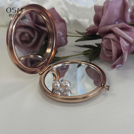 欧诗漫珍珠耳钉925银 淡水珍珠 微瑕强光（紫色/白色/粉色可选） 商品图1