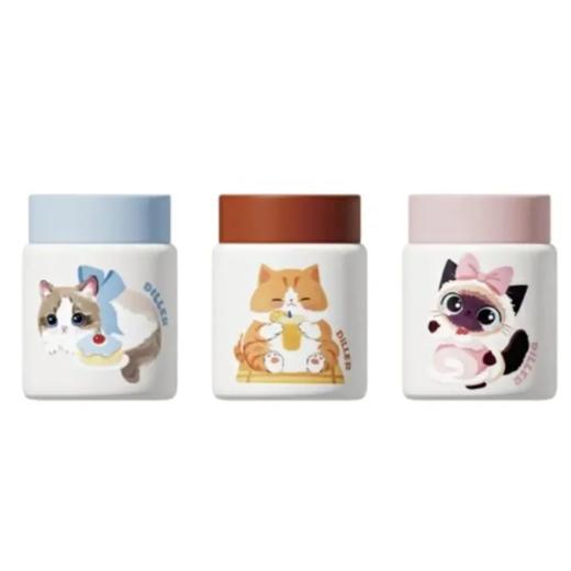 【超市】迪乐贝尔猫咖保温杯150ML 1个 蓝/咖/粉/棕/黑（颜色备注） 商品图0