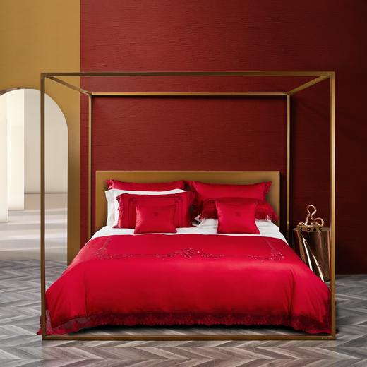 恐龙家纺XX 【丘比特之殿】60S全棉缎纹婚庆六件套（线下专柜款） 商品图0