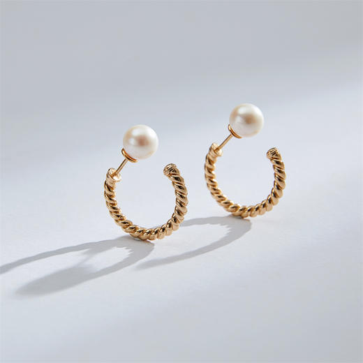 pearl moments  罗马故事麻边珍珠耳环【该商品不支持用券】 商品图0