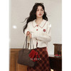 鹿向南「红莓果酱」杏色针织毛衣复古显瘦格纹半身裙女冬时尚套装 商品缩略图2