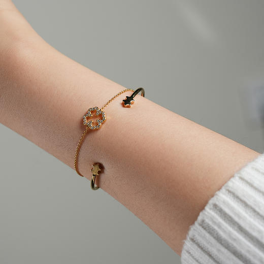 北京仓｜Skultuna-Pavé-金色 四叶草 密钻 手链［瑞典设计师］ 商品图11