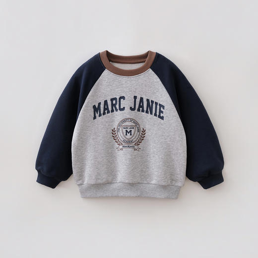 马克珍妮复古学院男童拼色卫衣2026年春装新款560062 商品图3