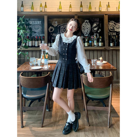 <曾小咸推荐>现货秒杀 ！微信超特价！韩系小香风背心连衣裙 日常229.99 立减100 秒杀129.99！！ 商品图2