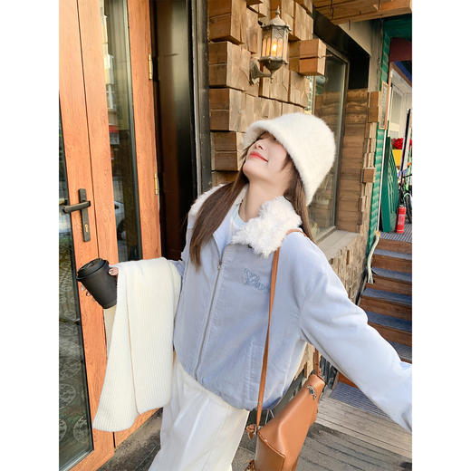 <曾小咸推荐>现货秒杀 ！微信超特价！韩系毛毛领灯芯绒棉服 日常299.99 立减130 秒杀169.99！！ 商品图4