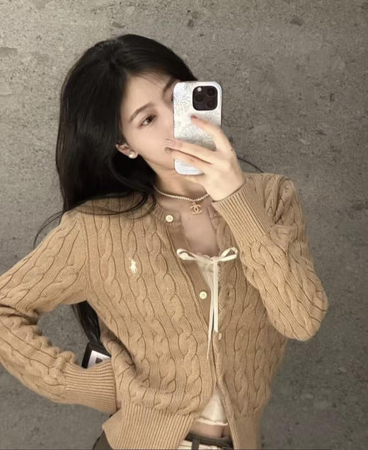 高品质！代工厂出！拉夫经典款纯棉麻花毛衣开衫 商品图10