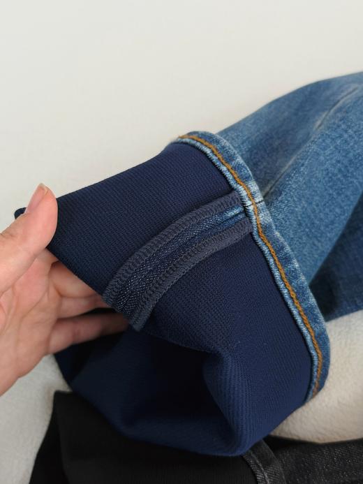 一店k （牛货 真丝羽绒裤！）加绒还这么有版型的裤子！焊我腿上！御寒羊毛真丝羽绒弹力发热一体宽松阔腿牛仔裤 商品图12