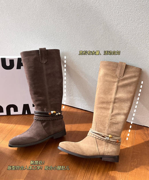 𝐬𝐭𝐚𝐜𝐜𝐚𝐭𝐨思加图流浪牧歌长筒靴骑士靴122202 商品图8