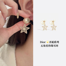 DR-J 五角星珍珠耳环