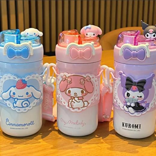 【超市】初和 三丽鸥家族系列蝴蝶结保温杯520ML 蓝/紫/粉（颜色备注） 商品图0