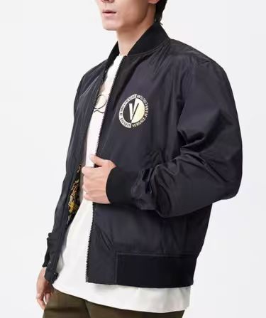 VERSACE JEANS 范思哲 男士巴洛克印花双面穿夹克外套