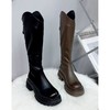 赵露si同款长靴子高筒厚底增高马蹄跟机车靴骑士靴女ins潮35-40 商品缩略图1