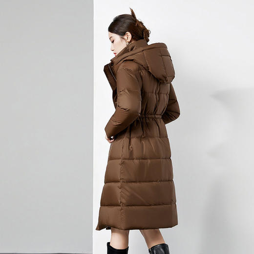 「高货kbnq」全新升级【铂金会员864/天猫1169/差价305】(15056)洛诗琳气质中长款羽绒服2025冬季显瘦收腰连帽保暖外套kbnq15056 商品图2