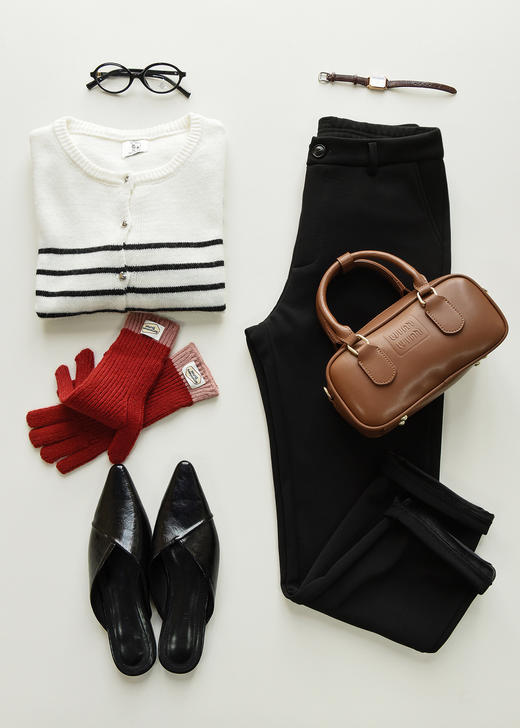 加厚银狐绒保暖西装烟管显瘦神裤一条过冬 商品图5