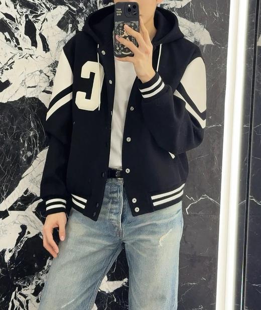 中性款拼接连帽外套he008 商品图2