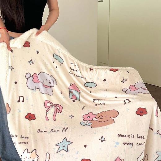 【毛茸茸立体质感❗️可爱萌趣造型】加厚羊羔绒毛毯办公室午睡冬季披肩毯子珊瑚绒空调沙发盖毯幼儿园。jb 商品图2
