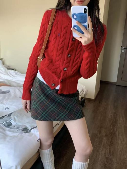 高品质！代工厂出！拉夫经典款纯棉麻花毛衣开衫 商品图11