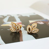 【95新】Harry Winston海瑞温斯顿EADYPO1MLC18K黄金满钻Lily Cluster叶子耳钉尺寸约12.9*13.2mm女士 031225NJT02 商品缩略图3