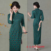 GX港风中式长款木兰棉七分袖旗袍2025秋新款修身宴会旗袍 商品缩略图3