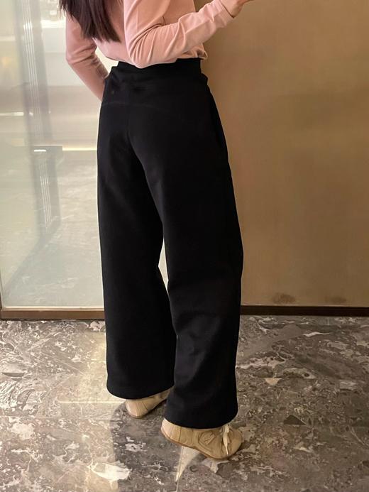 露露双层腰部高腰宽松阔腿裤 商品图3