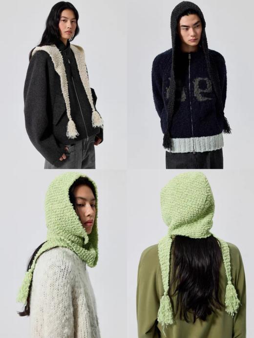 Simple Project/A25276/“羔羊”肌理连帽围巾 商品图0