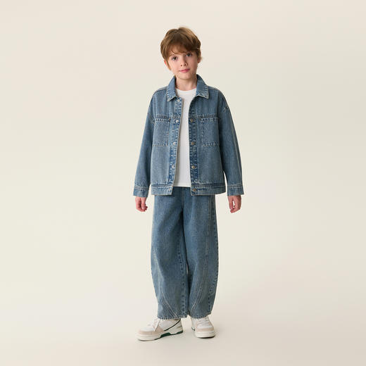 马克珍妮复古格调男童纯棉牛仔外套2026年春装新款560260 商品图3